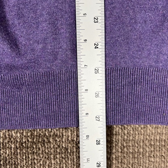 Polo Ralph Lauren Mens Purple V Neck Sweater 100% Pima Cotton Mens 2XL - Picture 5 of 5